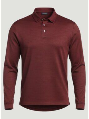 Grand Slam XXL NEW Long Sleeve Classic-Fit Golf Polo Burgundy Moisture Wicking
